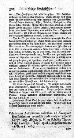 Fabularum Aesopiarum collectio.