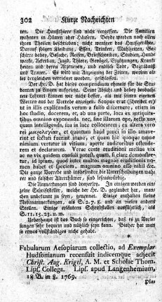 Fabularum Aesopiarum collectio.
