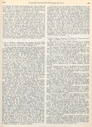 625-626 [Rezension] Maurer, Bernhard, Offenbarung und Geschichte bei Einar Billing und in der neueren schwedischen systematischen Theologie