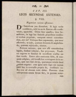 20-26, Cap III. Legis Secundae Extensio.