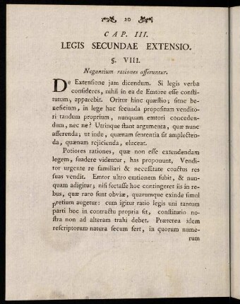 20-26, Cap III. Legis Secundae Extensio.