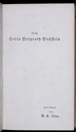 Dem Herrn Bergrath Bechstein