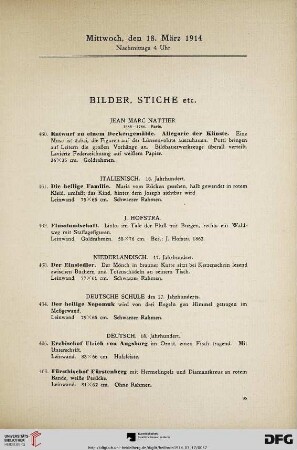 Mittwoch, nachmittags 4 Uhr (Nr. 460-555)