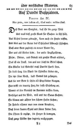 Auf Davids Bußpsalmen
