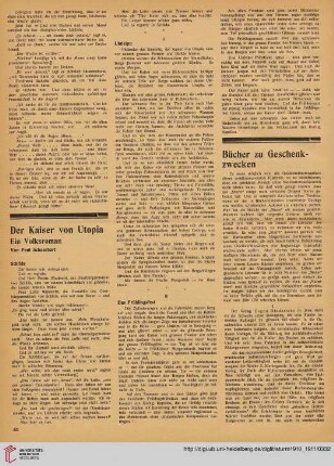 Der Kaiser von Utopia : Ein Volksroman