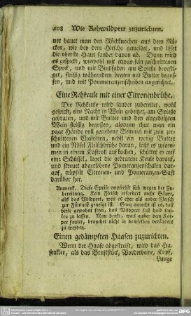 Einen gedämpften Haasen zuzurichten