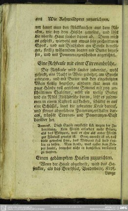 Einen gedämpften Haasen zuzurichten