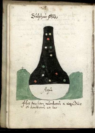 Phiole mit farbigen Blüten