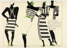 Modezeichnungen 1989 von Anke Paulke für VHB Exquisit, 1/1989, Sommermode Thema Streifen