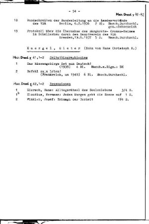 VIII. Kaergel, Dieter