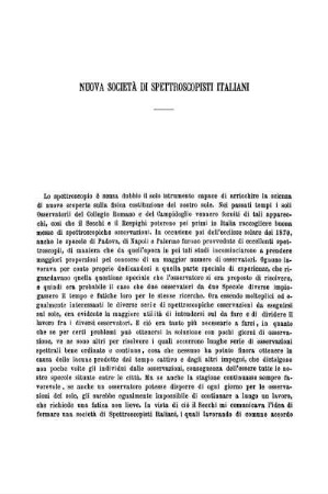 NUOVA SOCIETÀ DI SPETTROSCOPISTI ITALIANI - MACCHIE AL BORDO