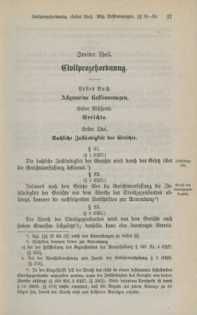 Zweiter Theil. Civilprozeßordnung.
