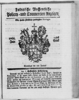 23tes Stück, Ausgabe vom 7. Junius 1766