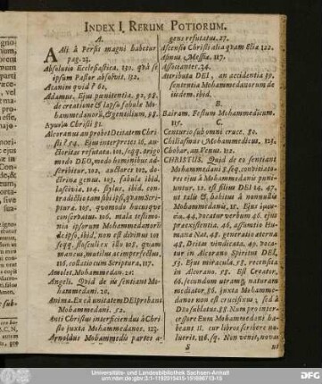 Index I. Rerum Potiorum.
