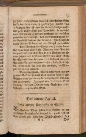 Das neunte Capitel. Von allerley Ungeziefer im Garten