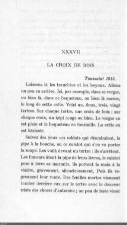 XXXVII. La croix de bois