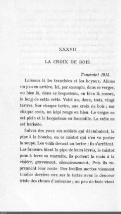 XXXVII. La croix de bois