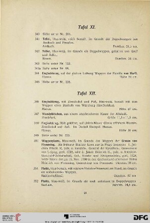 Tafel XII. (Nr. 346-352)