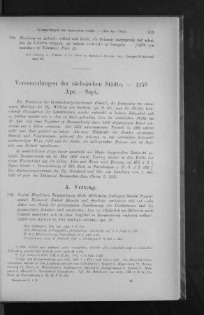 Versammlungen der sächsischen Städte. - 1459 Apr. - Sept.