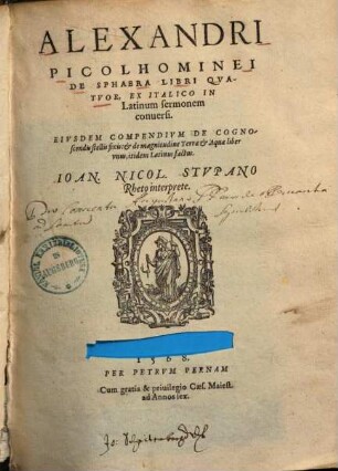 De Sphaera : libri quatuor, ex italico in latinum sermonem conversi