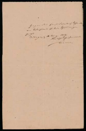 Bescheinigung über die bezahlten Schulden. Tübingen, 18.08.1859.