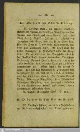 46. D. Luthers Urtheil über ein Urtheil