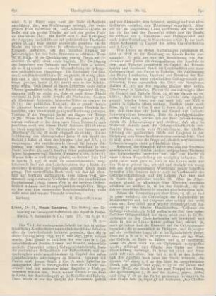 631-633 [Rezension] Lisco, Heinrich, Vincula Sanctorum. Ein Beitrag zur Erklärung der Gefangenschaftsbriefe des Apostels Paulus