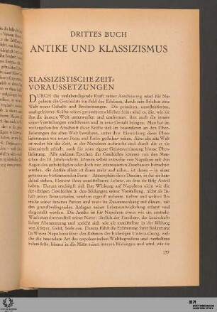 Drittes Buch: Antike und Klassizismus