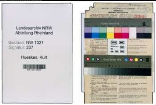 Entnazifizierung Kurt Hueskes , geb. 03.06.1900 (Beamter)