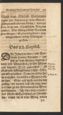 Nach dem Abschid Barlaams ... Das 22. Capitel