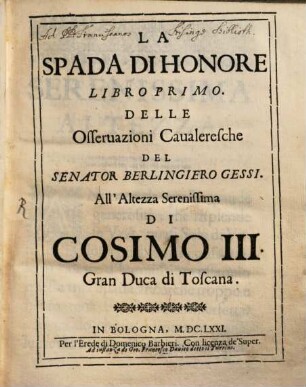 La spada di honore