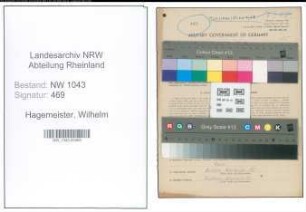 Entnazifizierung Wilhelm Hagemeister , geb. 27.01.1907 (Kaufmann)