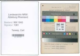 Entnazifizierung Carl Terwey , geb. 05.05.1920 (Angestellter)