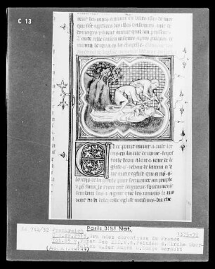 Grandes Chroniques de France — Papst Leo III. wird überfallen, Folio fol. 95 verso