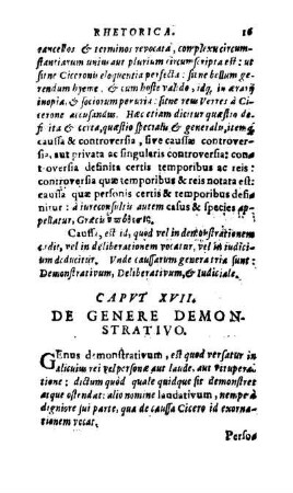 Capvt XVII. De Genere Demonstrativo