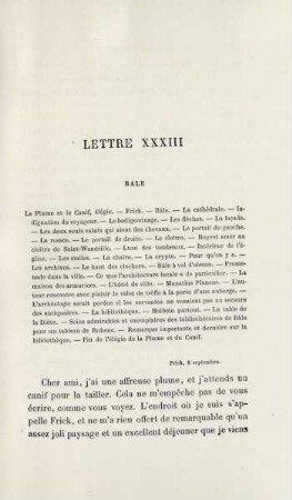 Lettre XXXIII