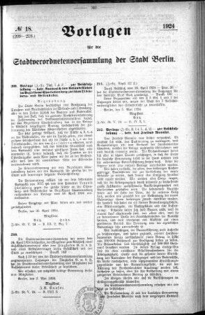 No. 18 (209-218), 9. Mai 1924