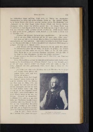Carl August im 18. Lebensjahre