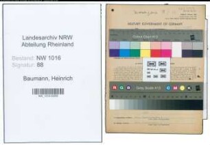 Entnazifizierung Heinrich Baumann , geb. 09.11.1900 (Fuhrunternehmer)