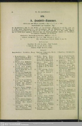 IX. Handelskammer, Gewerbekammer