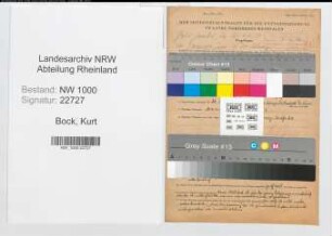 Entnazifizierung Kurt Bock, geb. 19.03.1893 (Finanzinspektor)