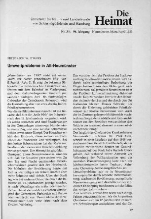 Nr. 3/4 - 96. Jahrgang - Neumünster, März/April 1989