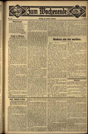 Zweite Ausgabe vom Sonntag, den 04. März 1934.
