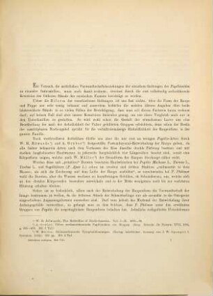 Untersuchungen über die Mimicry auf Grundlage eines natürlichen Systems der Papilioniden, 1. Entwurf eines natürlichen Systems der Papilioniden