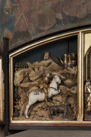 Sankt Georg- und Martinaltar — Heiliger Georg im Kampf gegen den Drachen