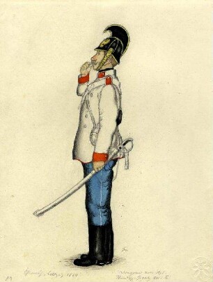 Uniformbild, Dragoner der östereichischen Armee (1864)