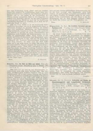 492-493 [Rezension] Albrecht, friedrich, Verbrechen und Strafen als Ehescheidungsgrund nach evangelischem Kirchenrecht