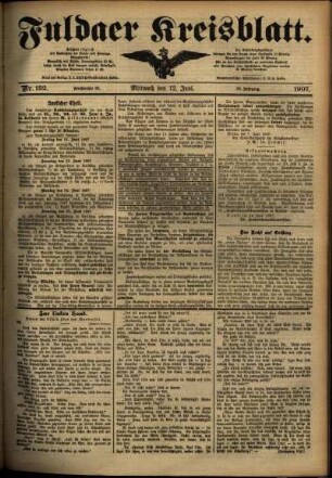 Ausgabe vom Mittwoch, den 12. Juni 1907.