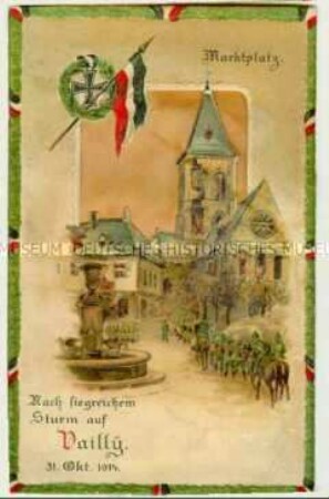 Postkarte zur Eroberung von Vailly