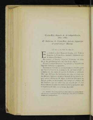 Costa-Rica después de la independencia, 1821-1880.